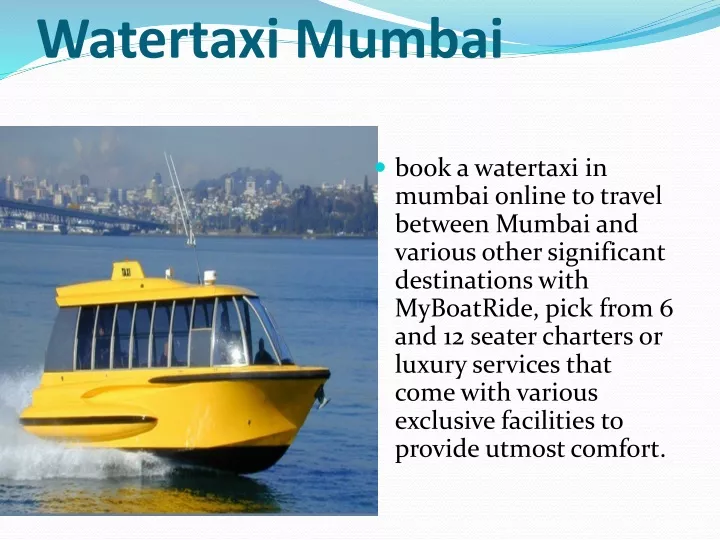 watertaxi mumbai