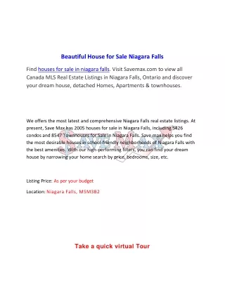 beautiful house for sale niagara falls