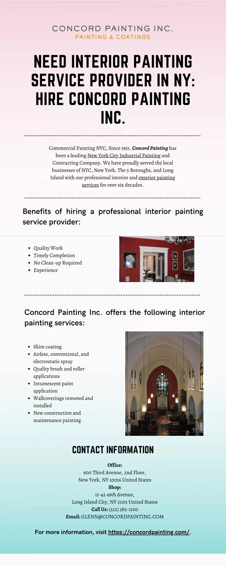 need interior painting service provider