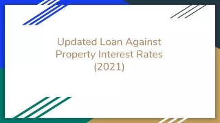 Loan against property interest rate