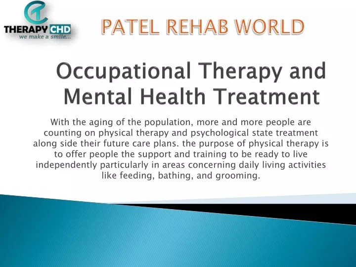 occupational therapy and mental health treatment