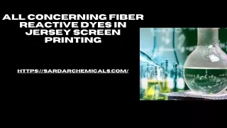 All concerning Fiber Reactive Dyes in jersey Screen Printing