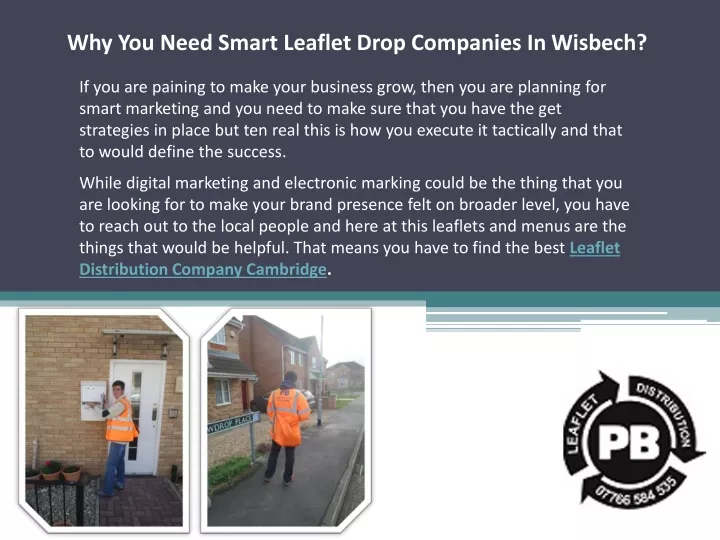 why you need smart leaflet drop companies