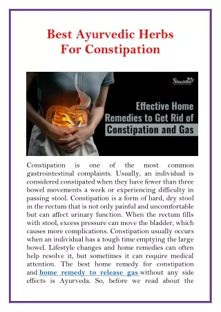 Effective Home Remedies to Get Rid of Constipation and Gas