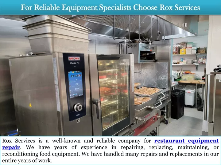 for reliable equipment specialists choose rox services