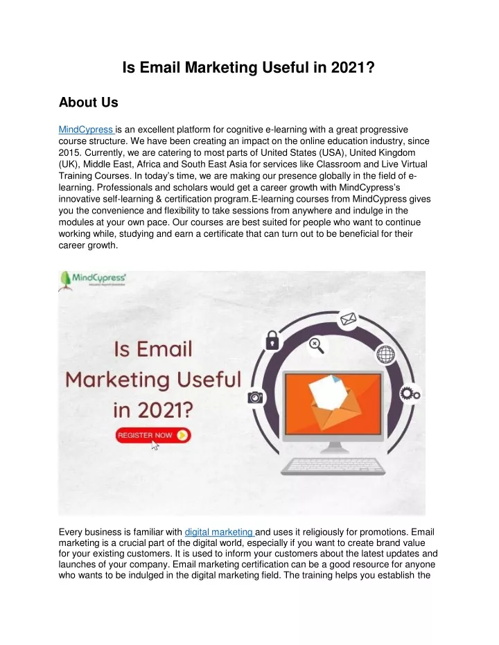 is email marketing useful in 2021 about us