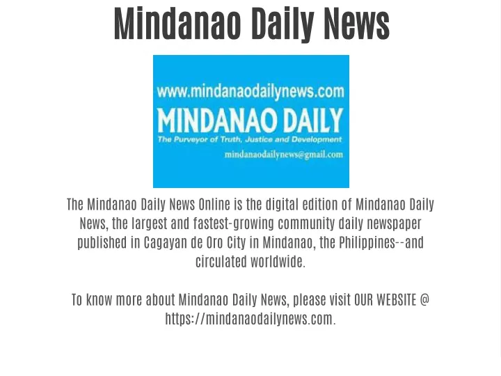 mindanao daily news