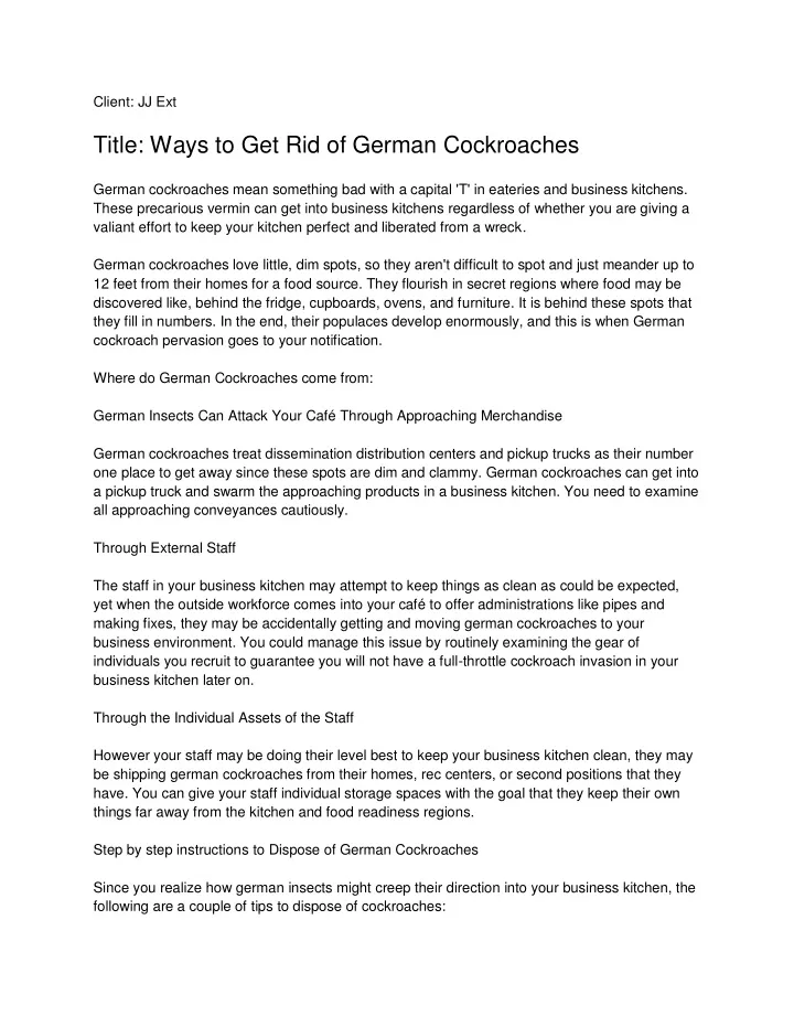 client jj ext title ways to get rid of german
