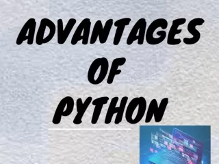 Adav. of Python ppt