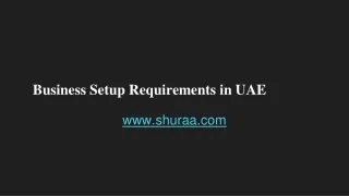 PPT 3-Business Setup Requirements in UAE