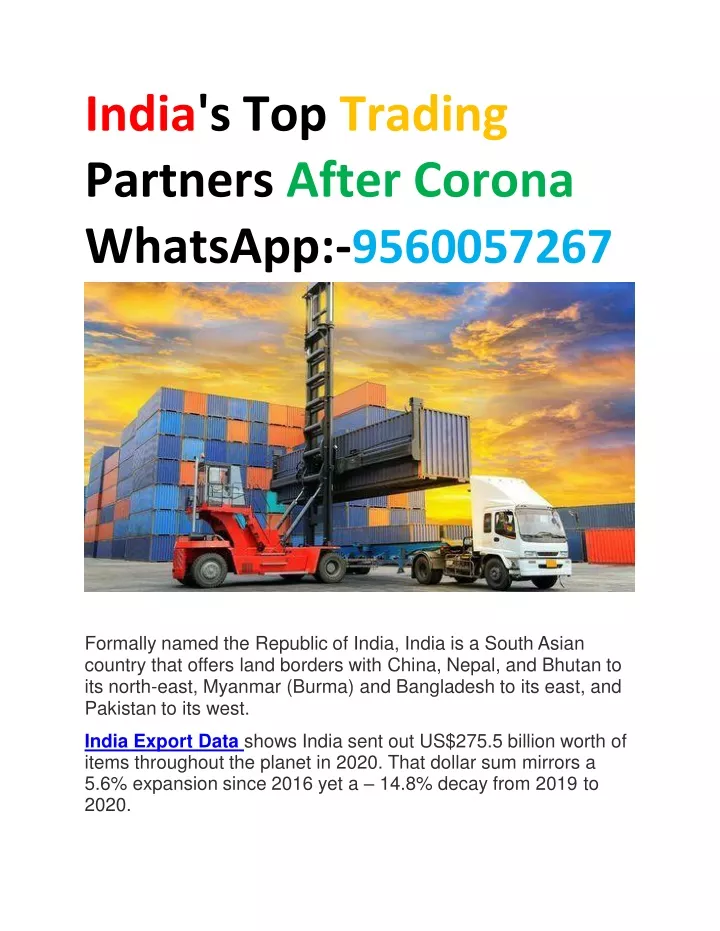 india s top trading partners after corona whatsapp 9560057267