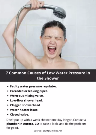7 Common Causes of Low Water Pressure in the Shower