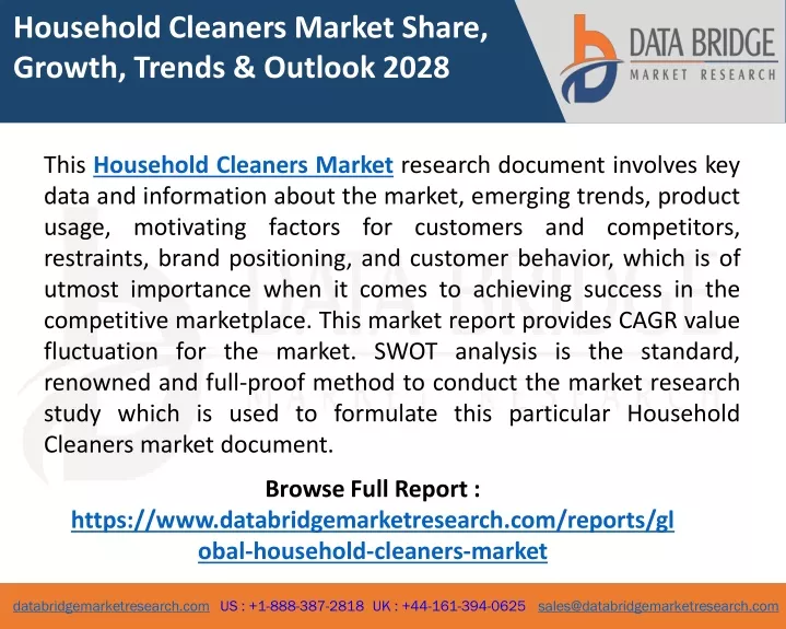 household cleaners market share growth trends