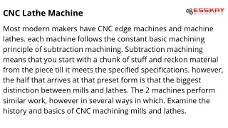 CNC Lathe Machine Manufacturers in India