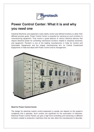 power control center what it is and why you need