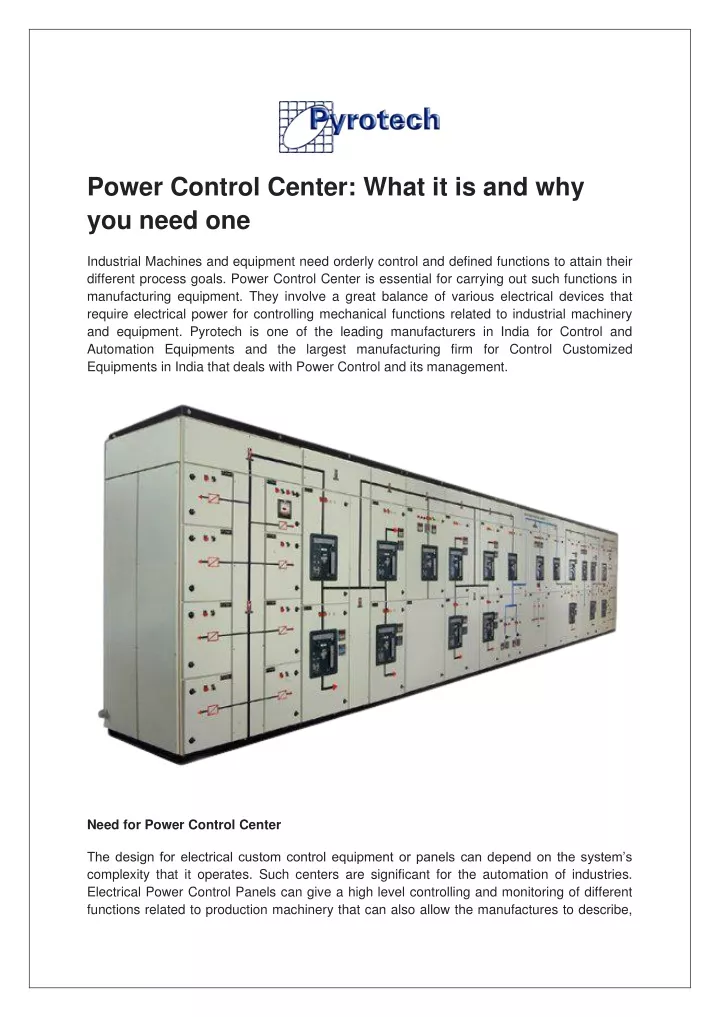 power control center what it is and why you need