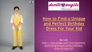 Find a Unique Birthday Dress For Your Kid