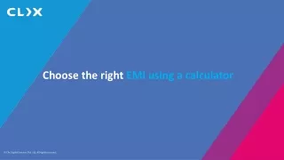 choose the right emi using a calculator
