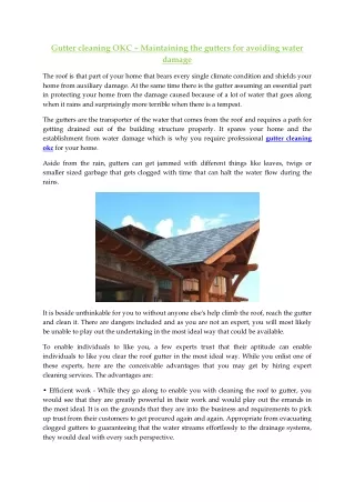 gutter cleaning okc maintaining the gutters