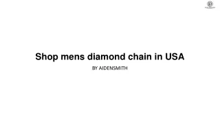 Shop mens diamond chain in USA