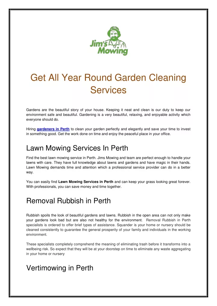 get all year round garden cleaning services