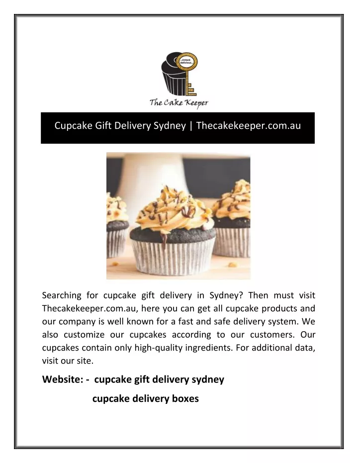 cupcake gift delivery sydney thecakekeeper com au