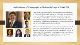 An Exhibition of Photographs by Muhamed Cengic at 7th GLFN