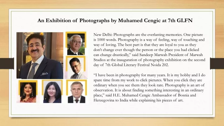 an exhibition of photographs by muhamed cengic