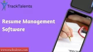 resume management software