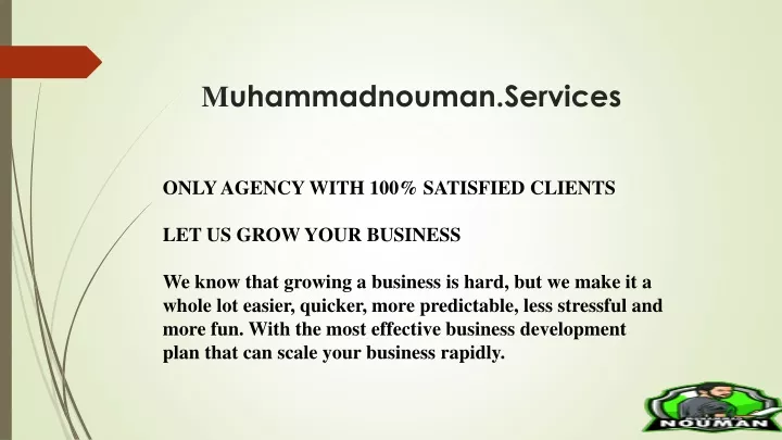 m uhammadnouman services