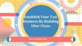 establish your taxi business by building uber