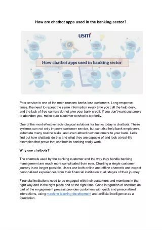 how are chatbot apps used in the banking sector