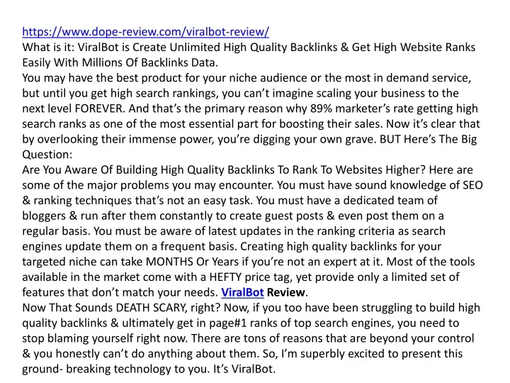 https www dope review com viralbot review what
