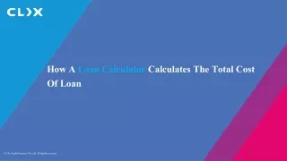 how a loan calculator calculates the total cost