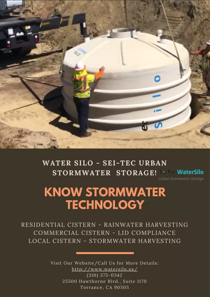 water silo sei tec urban stormwater storage