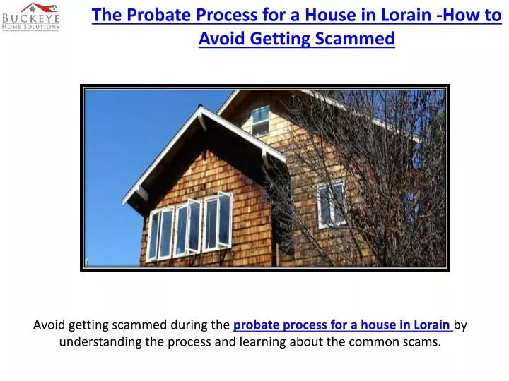 the probate process for a house in lorain