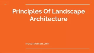 principles of landscape architecture