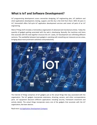 what is iot and software development