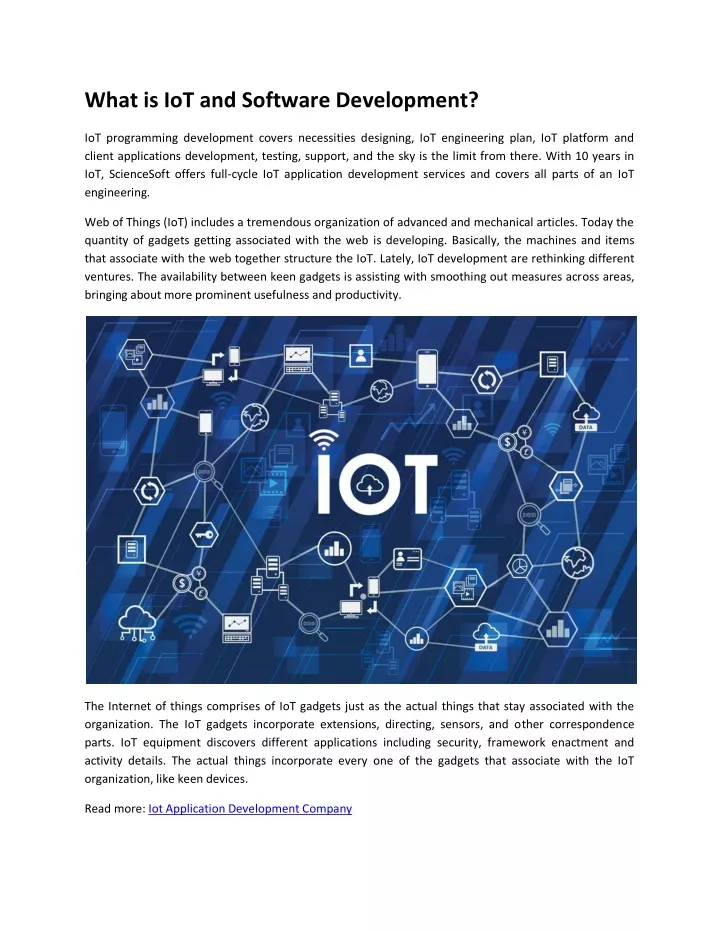 what is iot and software development