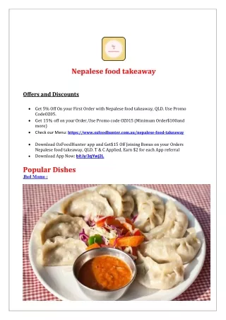 Nepalese food takeaway Restaurant Ryde, NSW - 5% off