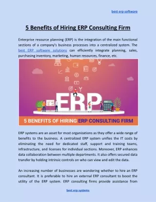 best erp software