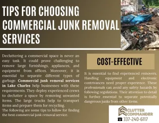 Tips for Choosing Commercial Junk Removal Services