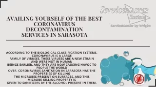 Availing Yourself of the Best Coronavirus Decontamination Services in Sarasota