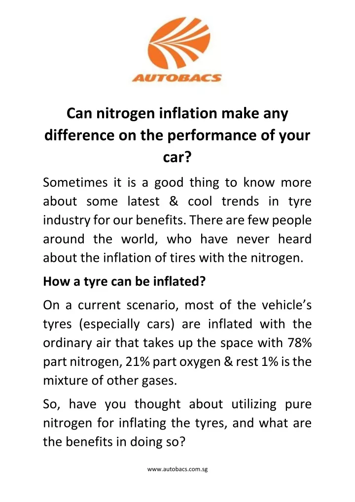 can nitrogen inflation make any difference