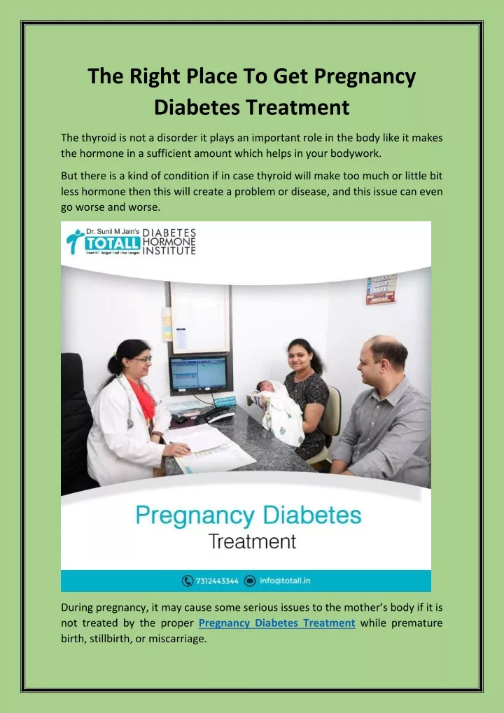 the right place to get pregnancy diabetes