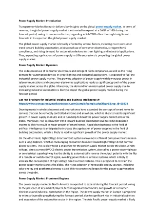 Power Supply Market
