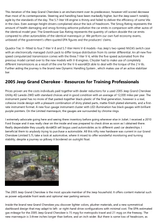 2005 Jeep Grand Cherokee: Google for Education