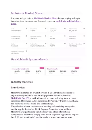 mobikwik market share