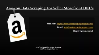 amazon data scraping for seller storefront url s
