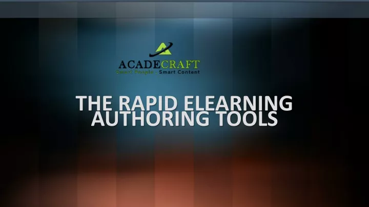 the rapid elearning authoring tools